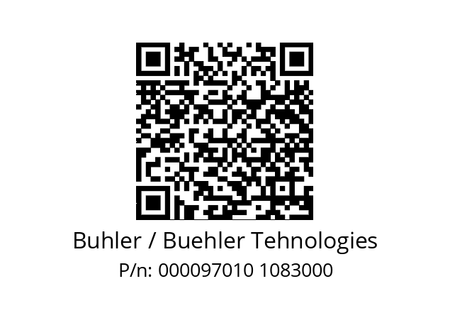   Buhler / Buehler Tehnologies 000097010 1083000