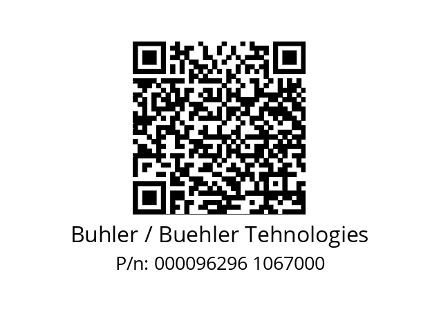   Buhler / Buehler Tehnologies 000096296 1067000