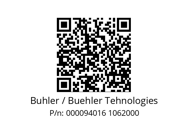   Buhler / Buehler Tehnologies 000094016 1062000