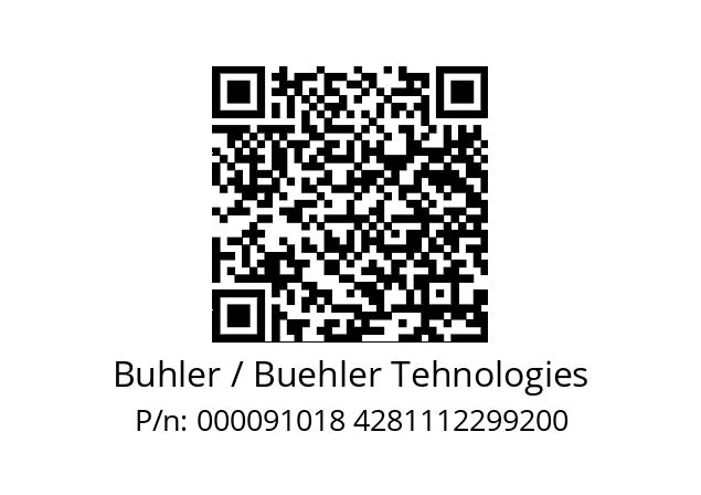   Buhler / Buehler Tehnologies 000091018 4281112299200