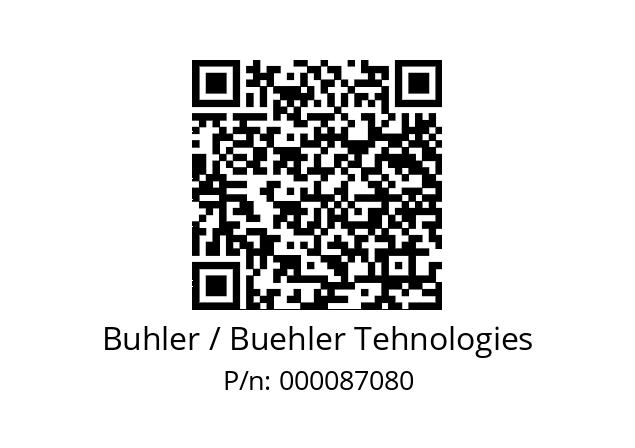   Buhler / Buehler Tehnologies 000087080