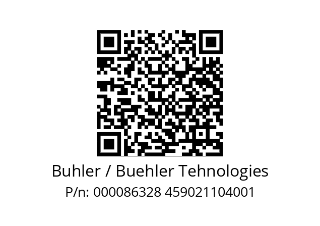   Buhler / Buehler Tehnologies 000086328 459021104001