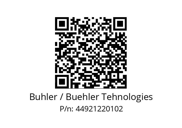   Buhler / Buehler Tehnologies 44921220102