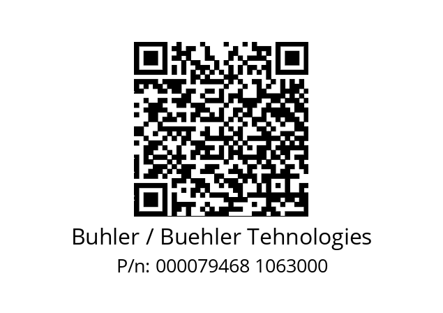   Buhler / Buehler Tehnologies 000079468 1063000