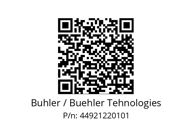   Buhler / Buehler Tehnologies 44921220101