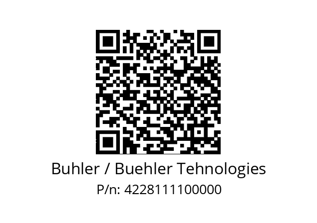   Buhler / Buehler Tehnologies 4228111100000