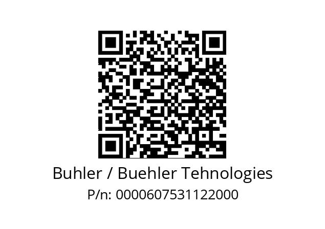   Buhler / Buehler Tehnologies 0000607531122000