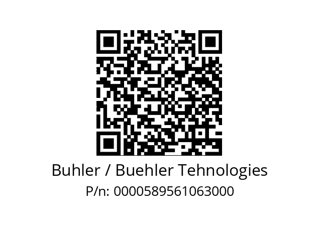   Buhler / Buehler Tehnologies 0000589561063000