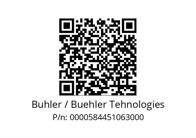   Buhler / Buehler Tehnologies 0000584451063000