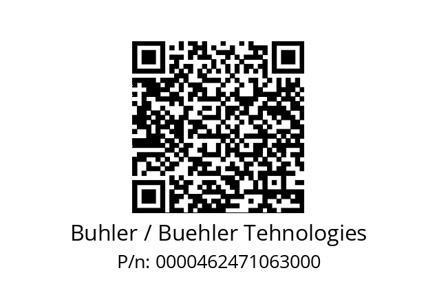   Buhler / Buehler Tehnologies 0000462471063000