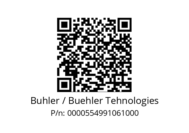   Buhler / Buehler Tehnologies 0000554991061000