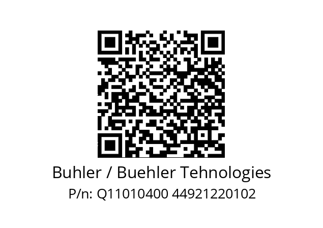   Buhler / Buehler Tehnologies Q11010400 44921220102