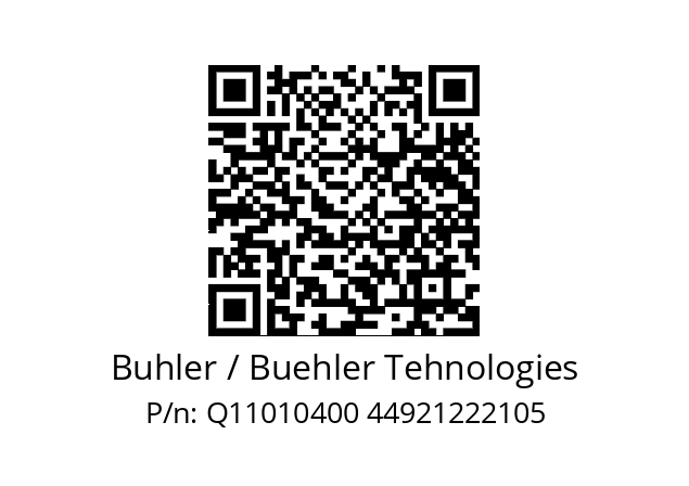   Buhler / Buehler Tehnologies Q11010400 44921222105