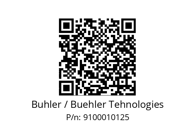   Buhler / Buehler Tehnologies 9100010125