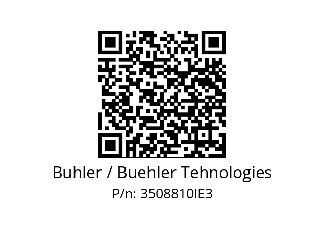   Buhler / Buehler Tehnologies 3508810IE3