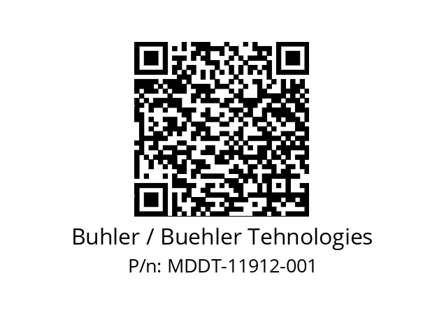   Buhler / Buehler Tehnologies MDDT-11912-001