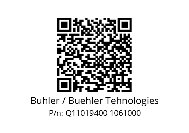   Buhler / Buehler Tehnologies Q11019400 1061000