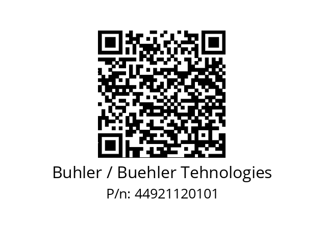   Buhler / Buehler Tehnologies 44921120101