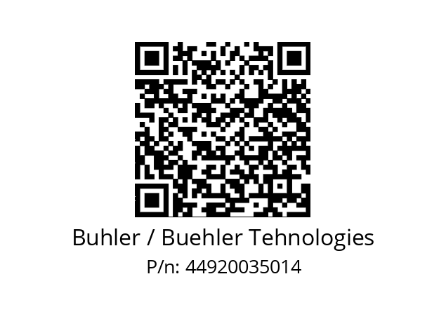   Buhler / Buehler Tehnologies 44920035014