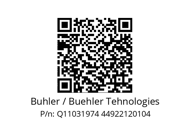   Buhler / Buehler Tehnologies Q11031974 44922120104