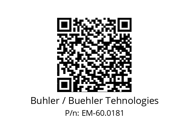  1.61.065.405 Buhler / Buehler Tehnologies EM-60.0181