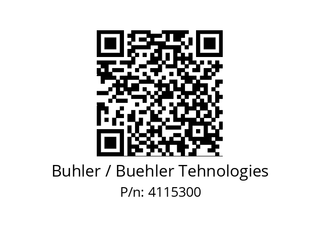   Buhler / Buehler Tehnologies 4115300