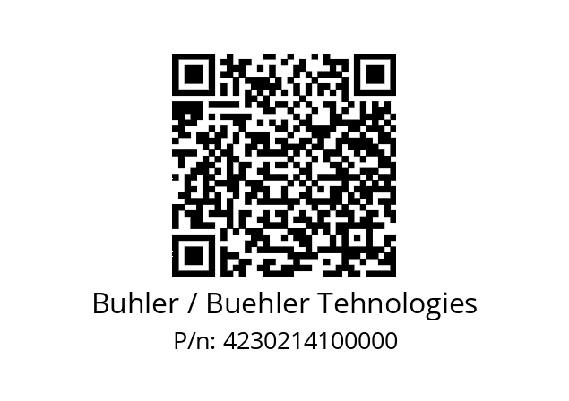   Buhler / Buehler Tehnologies 4230214100000