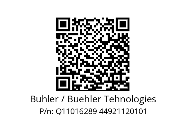   Buhler / Buehler Tehnologies Q11016289 44921120101