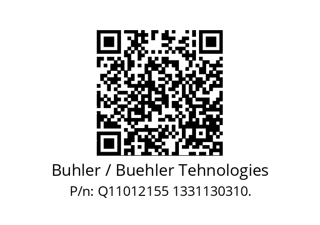   Buhler / Buehler Tehnologies Q11012155 1331130310.