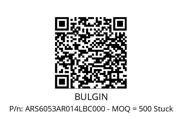   BULGIN ARS6053AR014LBC000 - MOQ = 500 Stuck