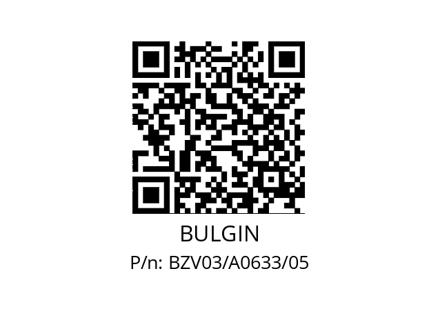   BULGIN BZV03/A0633/05