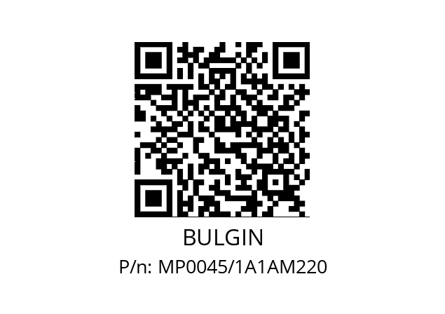   BULGIN MP0045/1A1AM220