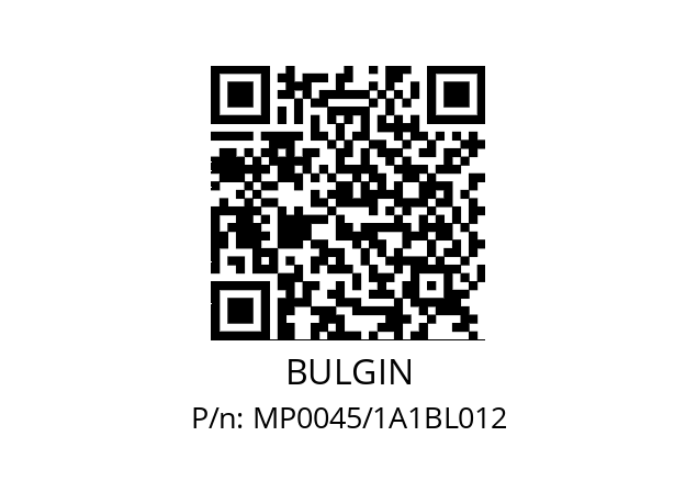   BULGIN MP0045/1A1BL012