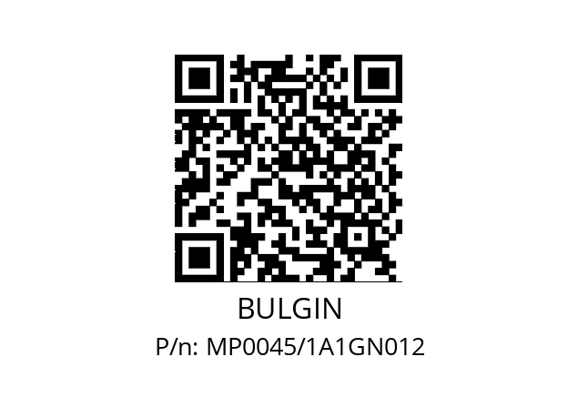   BULGIN MP0045/1A1GN012