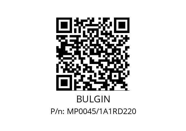   BULGIN MP0045/1A1RD220