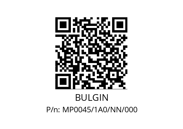   BULGIN MP0045/1A0/NN/000