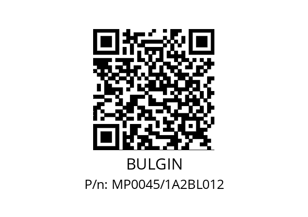   BULGIN MP0045/1A2BL012