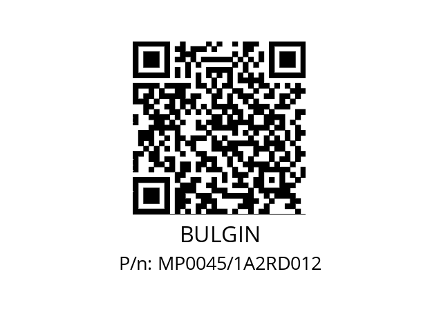   BULGIN MP0045/1A2RD012