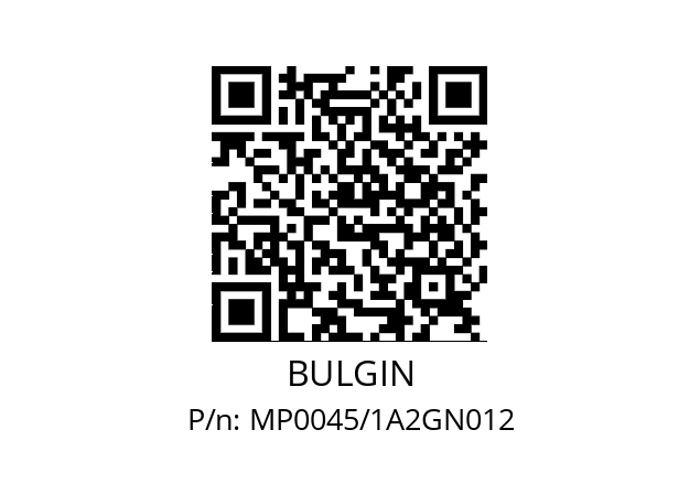   BULGIN MP0045/1A2GN012