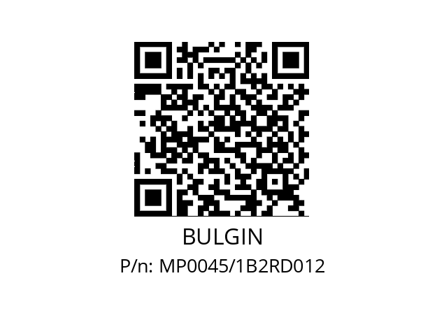   BULGIN MP0045/1B2RD012