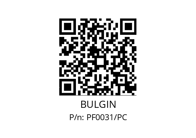   BULGIN PF0031/PC