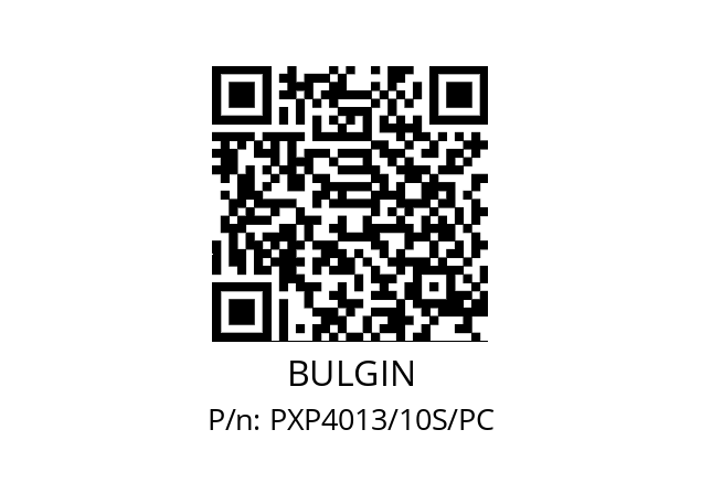   BULGIN PXP4013/10S/PC