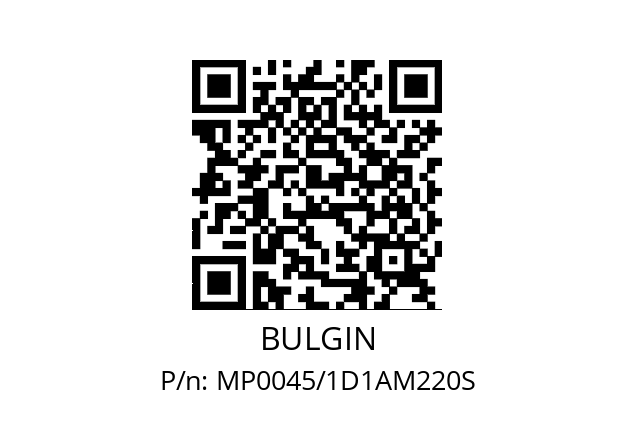   BULGIN MP0045/1D1AM220S