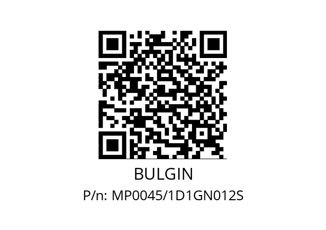   BULGIN MP0045/1D1GN012S