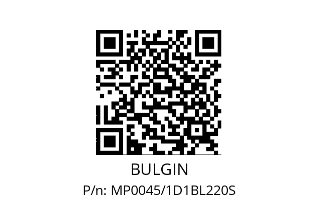   BULGIN MP0045/1D1BL220S