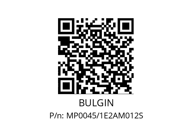   BULGIN MP0045/1E2AM012S