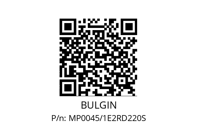   BULGIN MP0045/1E2RD220S