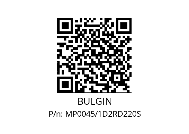   BULGIN MP0045/1D2RD220S