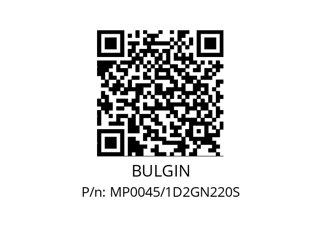   BULGIN MP0045/1D2GN220S