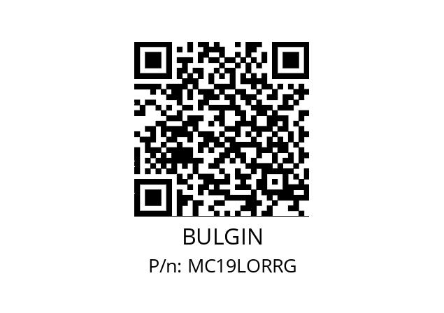   BULGIN MC19LORRG